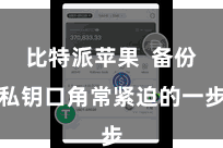 比特派苹果  备份私钥口角常紧迫的一步